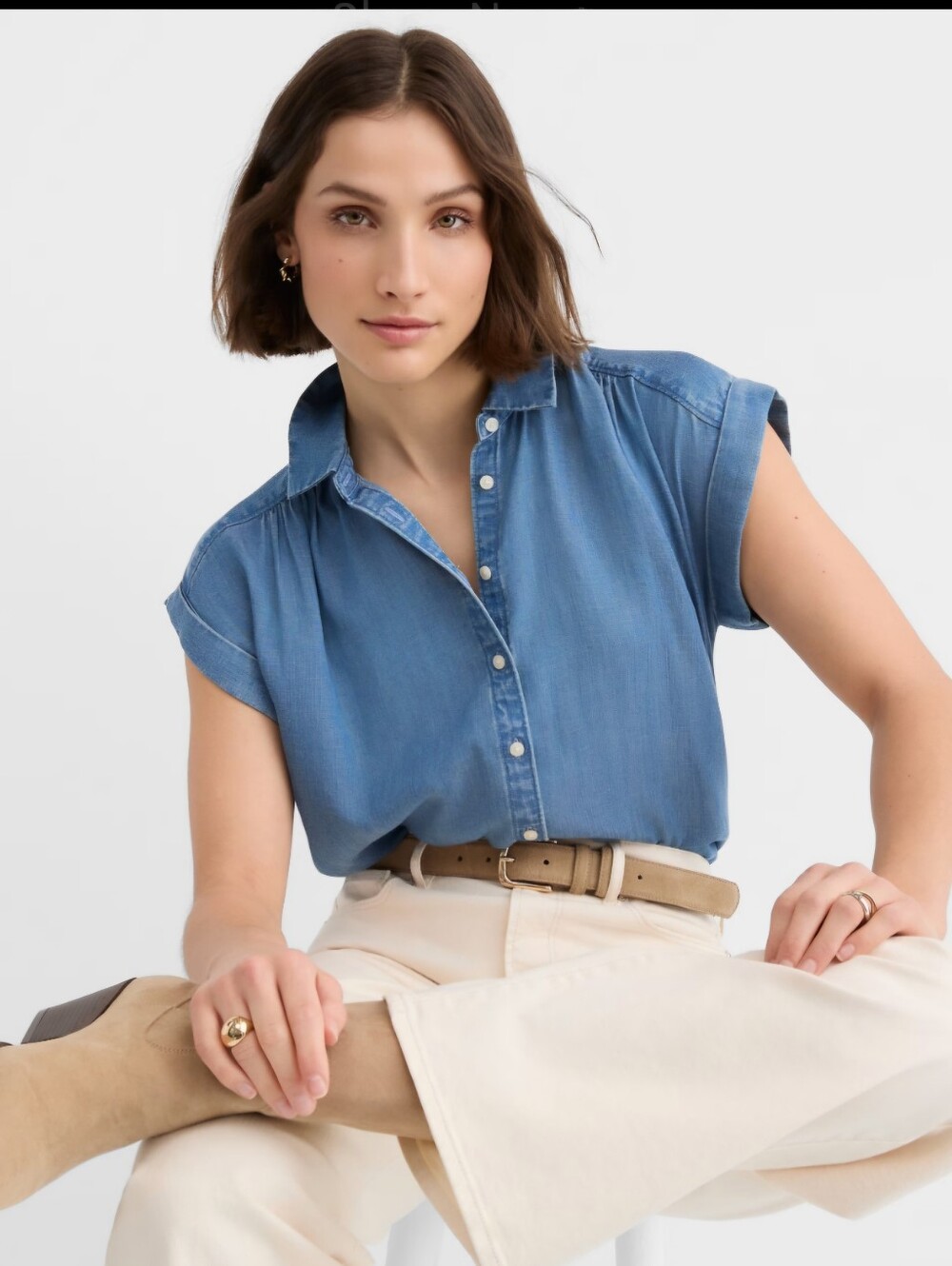 LOFT Chambray Dolman Shirt